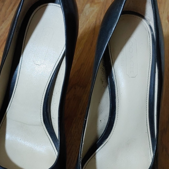 Coach Aliya Logo Peek Open Toe Heels 6B - Picture 11 of 16